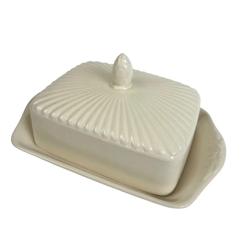 Wedgwood Edme Butter Dish‎ Creamware England Covered Butter Keeper Dish